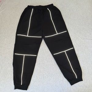 Black Reflective sweatpants